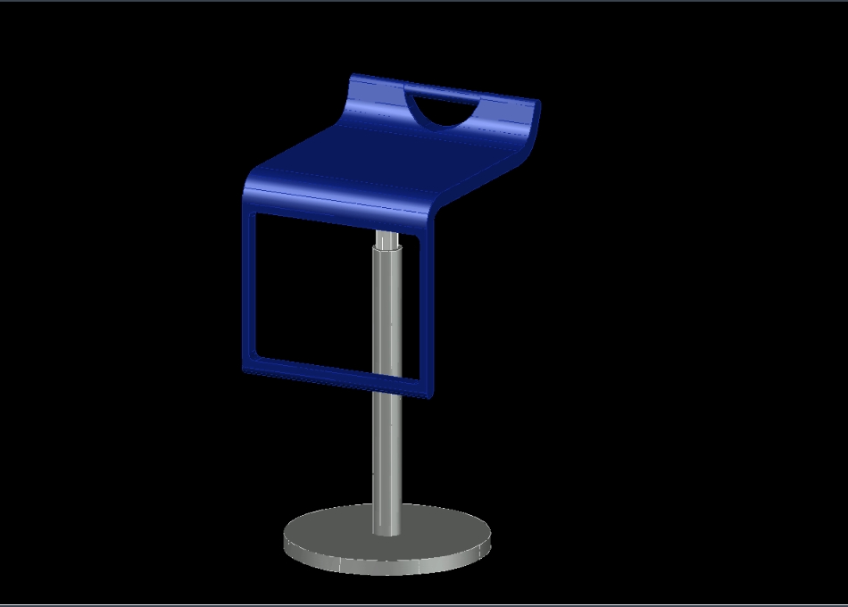 chaise de bar 3D