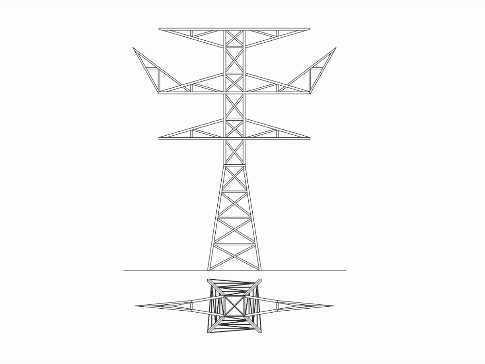 Torre electrica en AutoCAD | Descargar CAD gratis ( KB) | Bibliocad