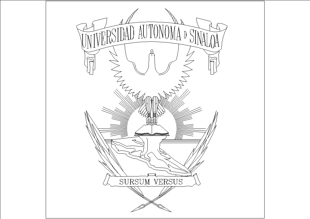 Autonomous University of Sinaloa logo.
