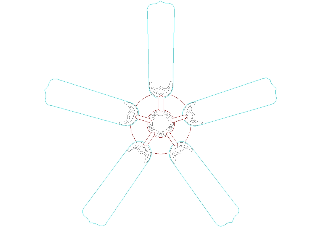 Ceiling Fan In Autocad Download Cad Free 14 36 Kb