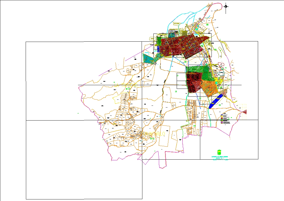 Plano del distrito 1 de managua; nicaragua