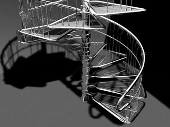 Escada em caracol 3D