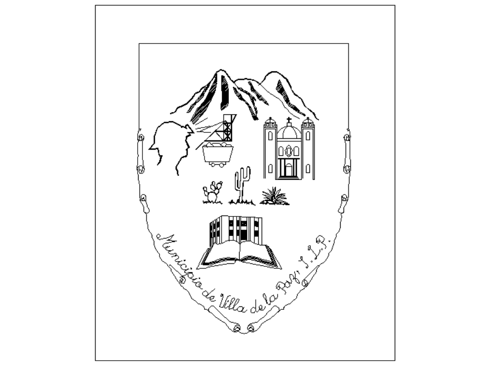 Coat of arms of Villa de la Paz - Mexico.