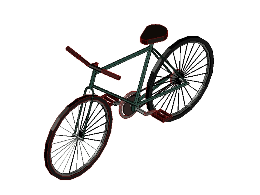 Bicycle in 3d.