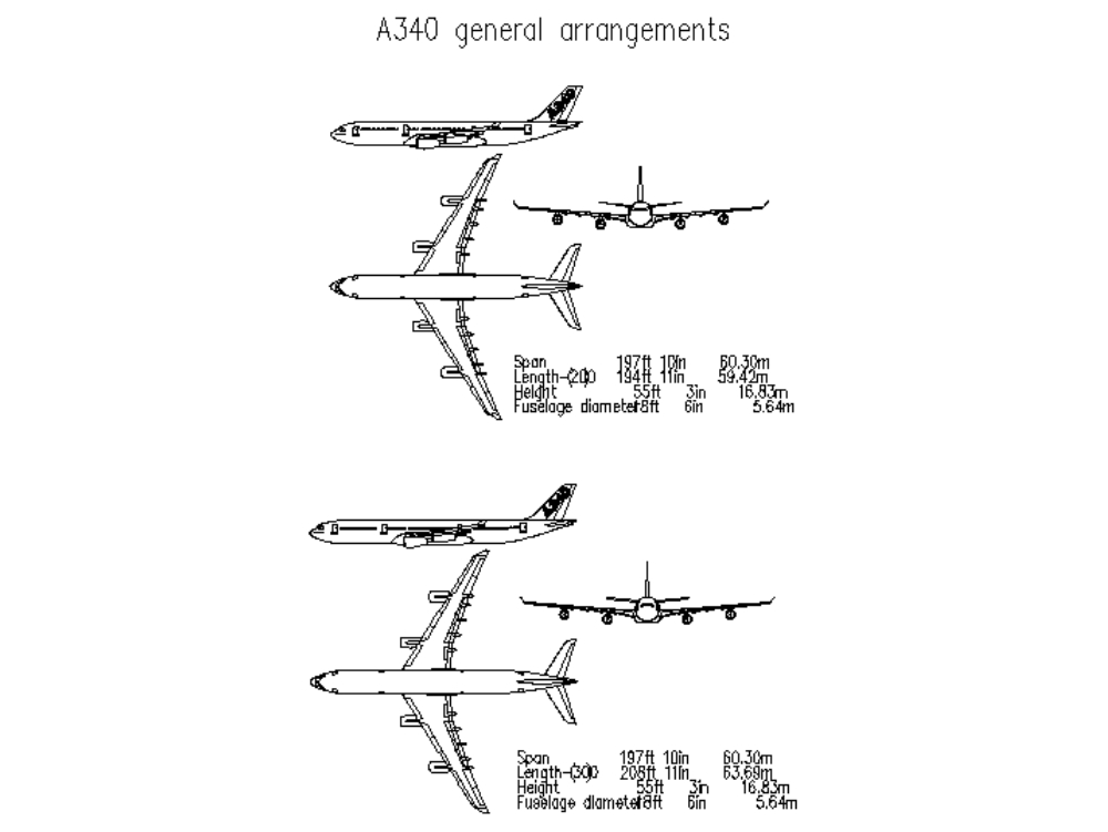 A-340-Flugzeug.