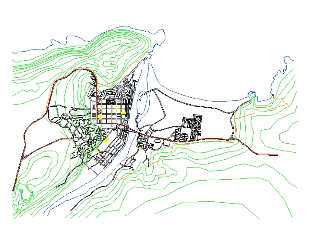 Plano urbano de Lebu