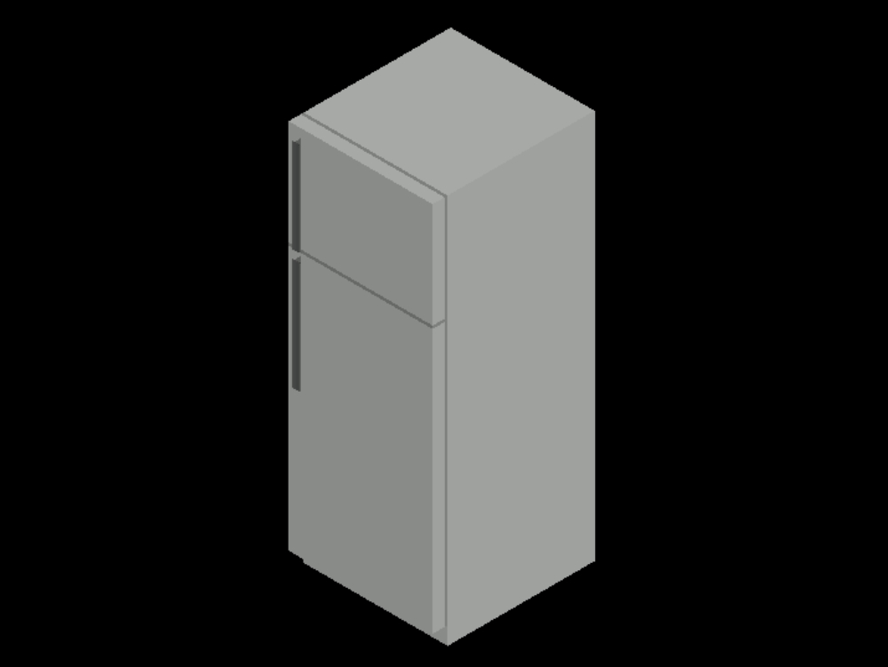 Kühlschrank in 3D.