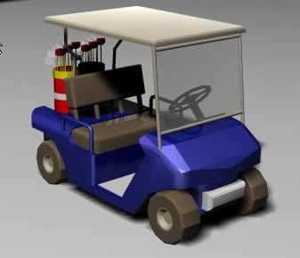 3d golf cart