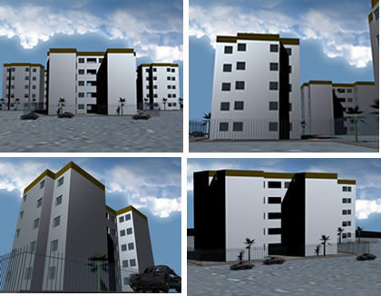 Apartment building 3d