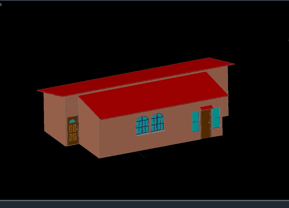 3D möbliertes Haus