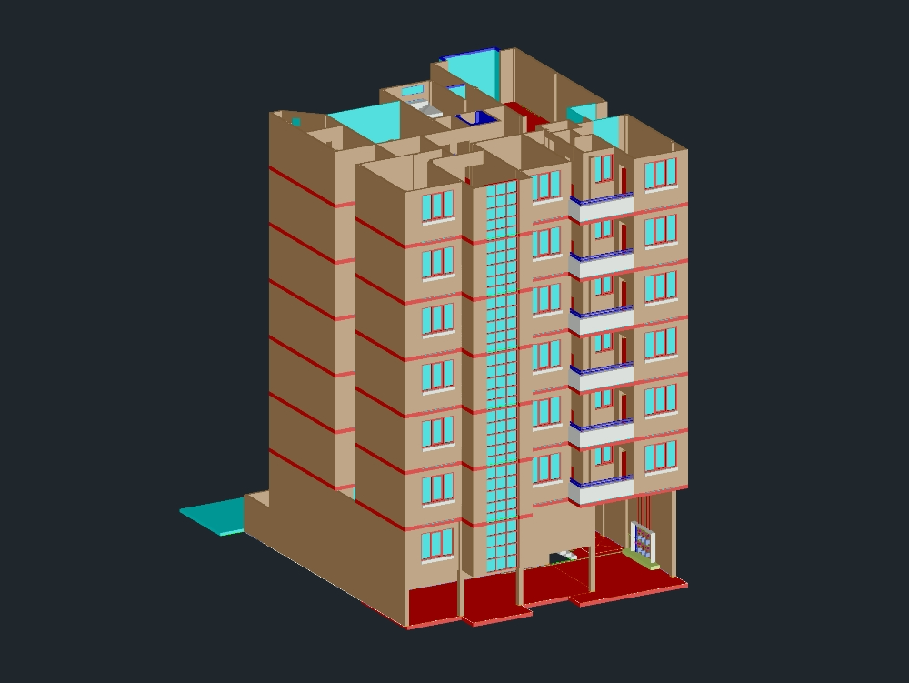 Edificio de viviendas 3D