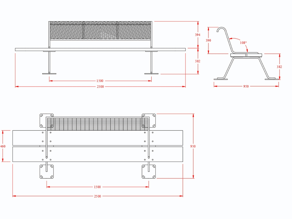 Garden Benches In Autocad Download Cad Free 55 51 Kb Bibliocad