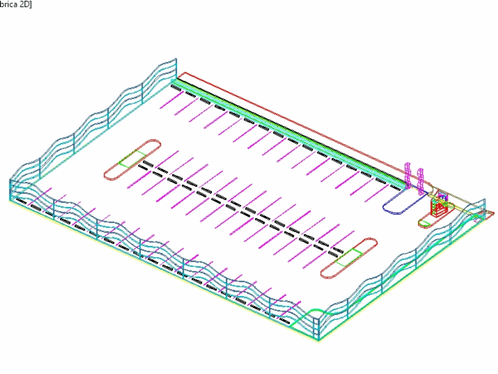 Estacionamiento en AutoCAD | Descargar CAD gratis (508.31 KB) | Bibliocad