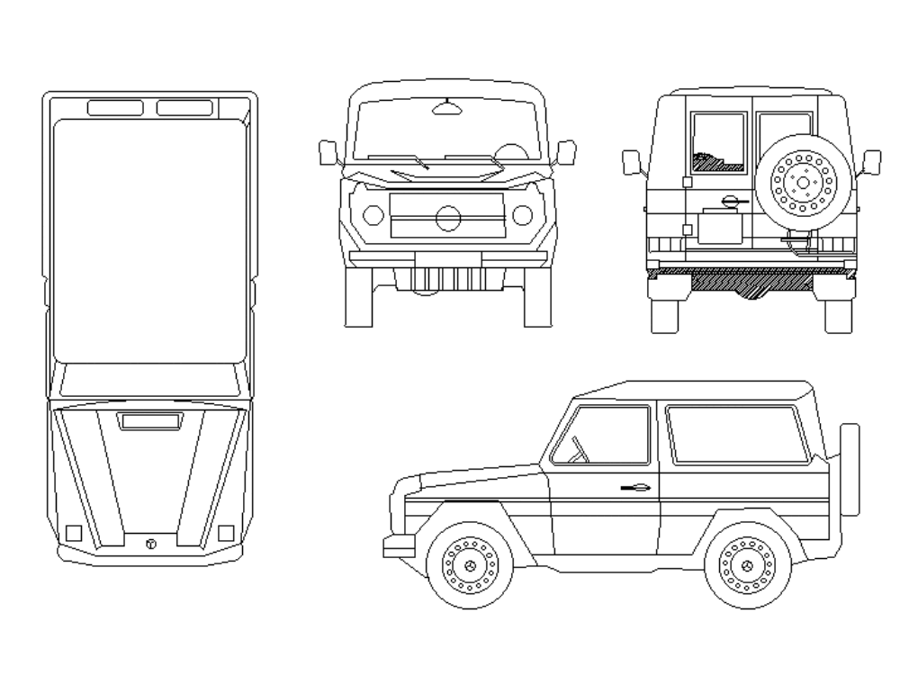 Jeep car in AutoCAD  Download CAD free 29 9 KB 