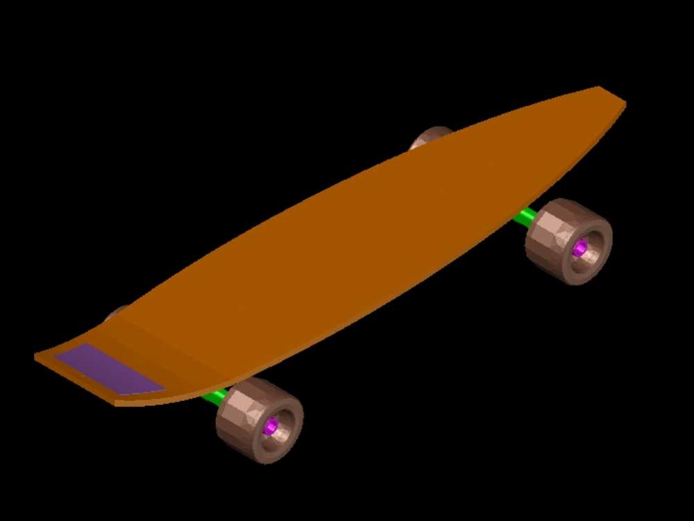 Skateboard in 3D.