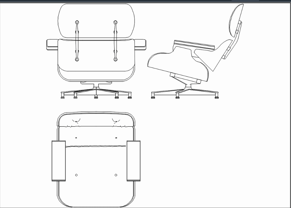 Schaap Parel maak je geïrriteerd Charles eames; lounge chair; 1956. in AutoCAD | CAD (26.05 KB) | Bibliocad