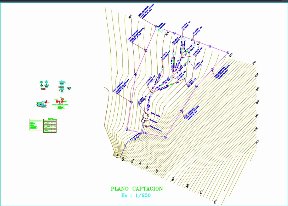 Captacion De Aguas Subterraneas En AutoCAD | CAD (434.23 KB) | Bibliocad