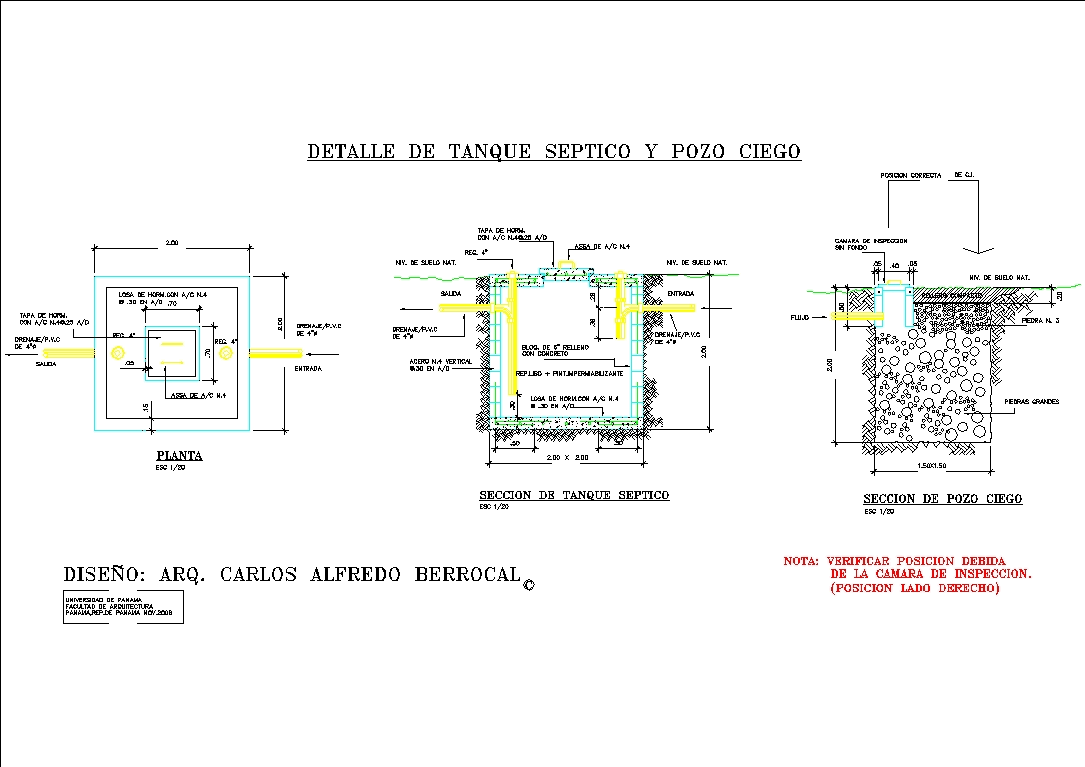 Tanque septico panama en AutoCAD Descargar CAD (109.27 KB) Bibliocad