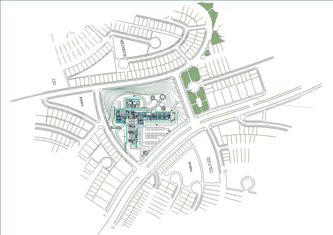 Hospital - plant in AutoCAD Download CAD free (1.19 MB 