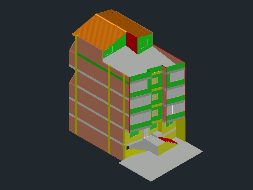 Wohngebäude - 3D-Modell