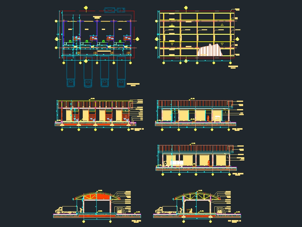Bodega de carga en AutoCAD | Descargar CAD (2.36 MB) | Bibliocad