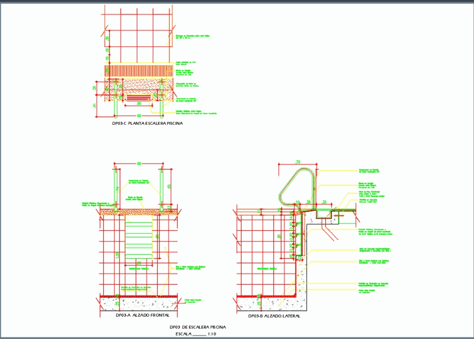 Swiiming pool stair details in AutoCAD CAD 125 96 KB 