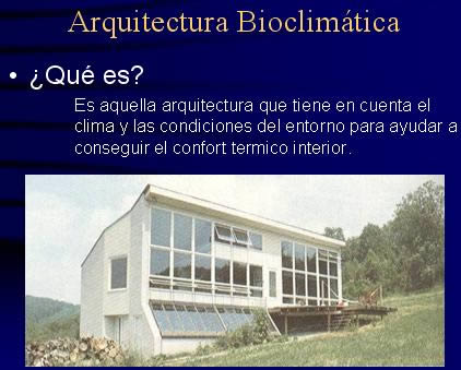 Arquitectura Bioclimática