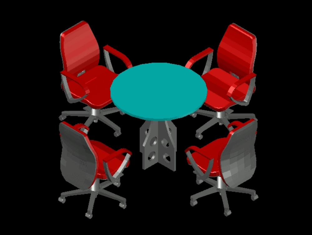 3d Aluminium Glass Table