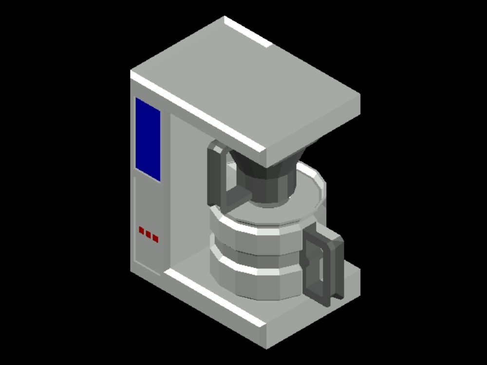 Cafeteira em 3d.