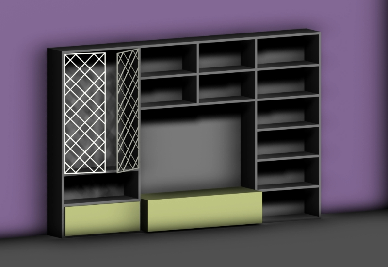 3d Bookcase - Fly shelf