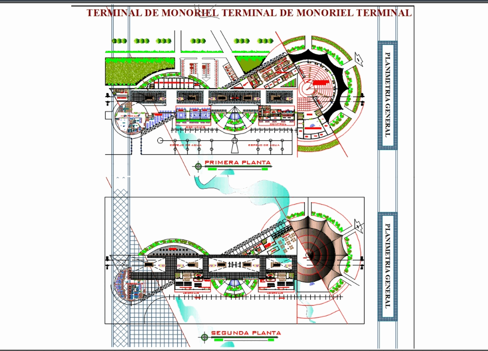 Monorail terminal - superior view