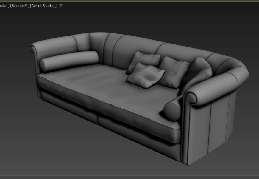 Canapé double en 3D