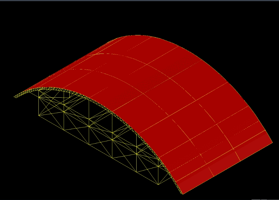 Techo de cancha deportiva en AutoCAD | Descargar CAD (60.9 KB) | Bibliocad
