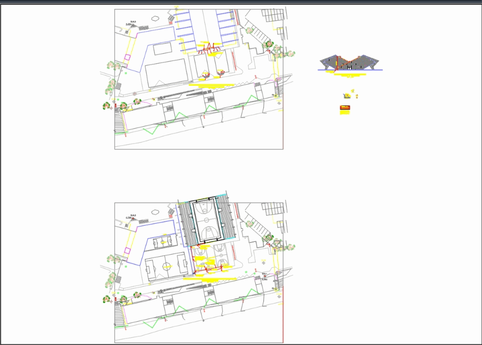 Iluminacion de una cancha de basquet ( KB) | Bibliocad