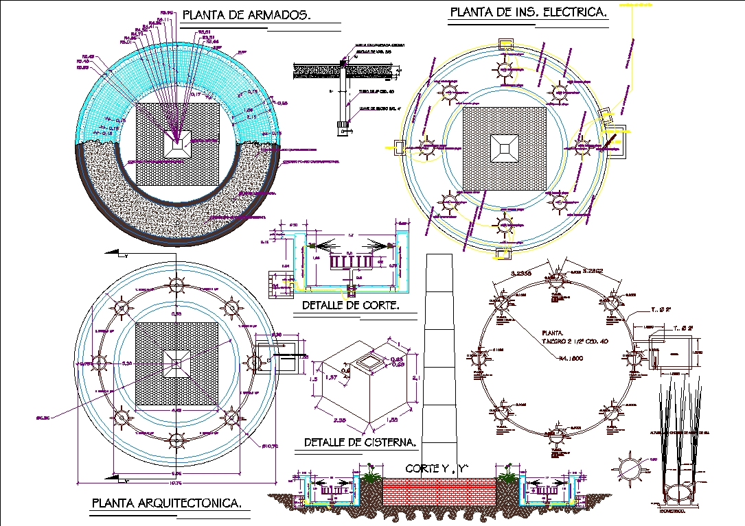 Fuente circular en AutoCAD Descargar CAD (244.49 KB) Bibliocad