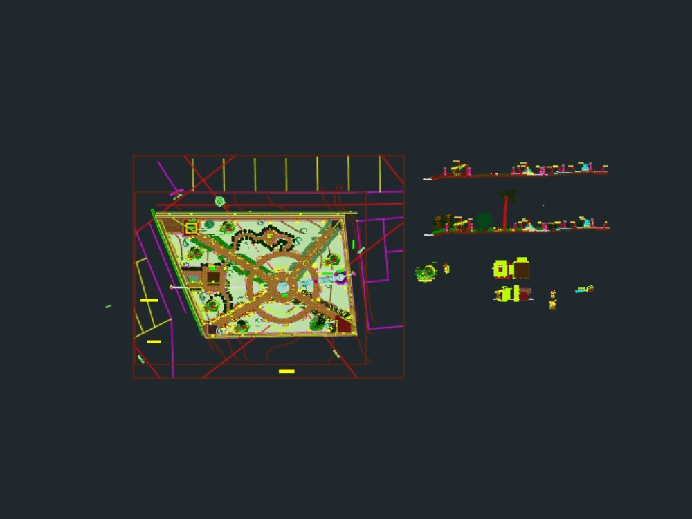 Planos De Parque Infantil En Dwg Autocad Proyectos Pa