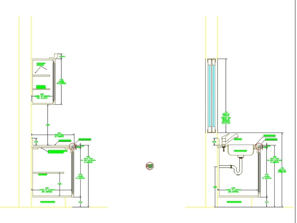 Detail kitchen cabinets in AutoCAD | CAD download (62.07 