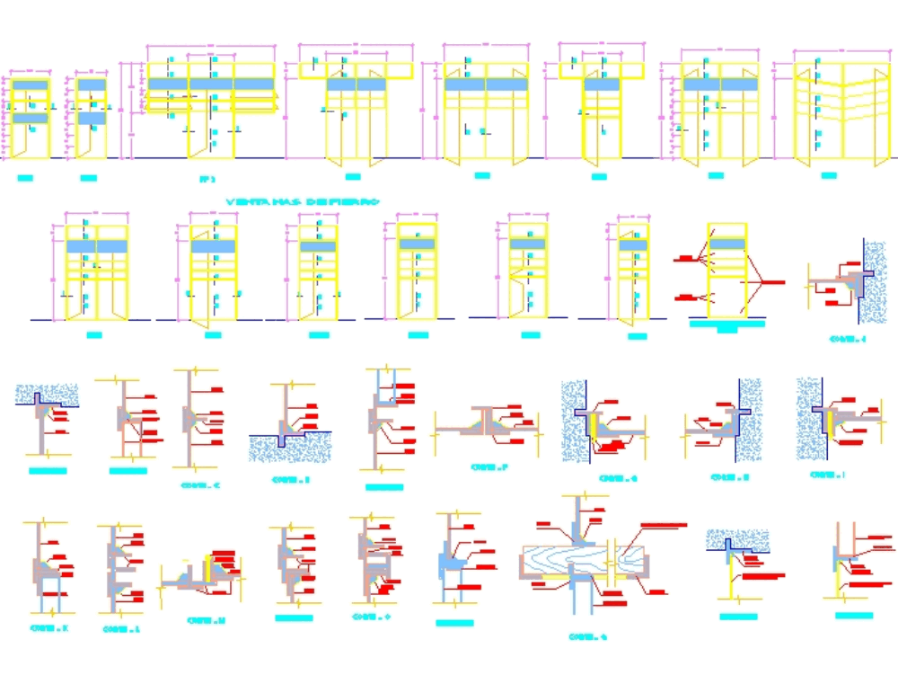 Metallic carpentry in AutoCAD CAD download (129.58 KB) Bibliocad