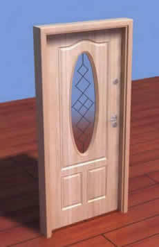 Wooden door 3D