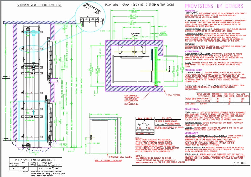 Чертеж лифта dwg