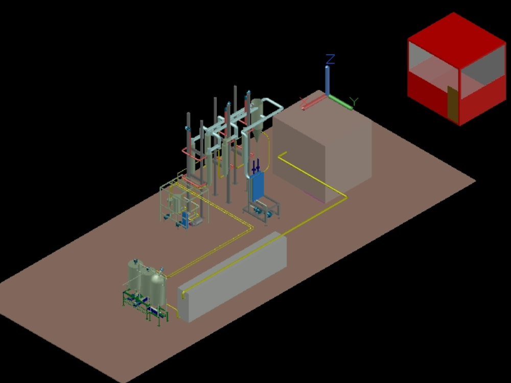 Plant of handle concentrate 3d