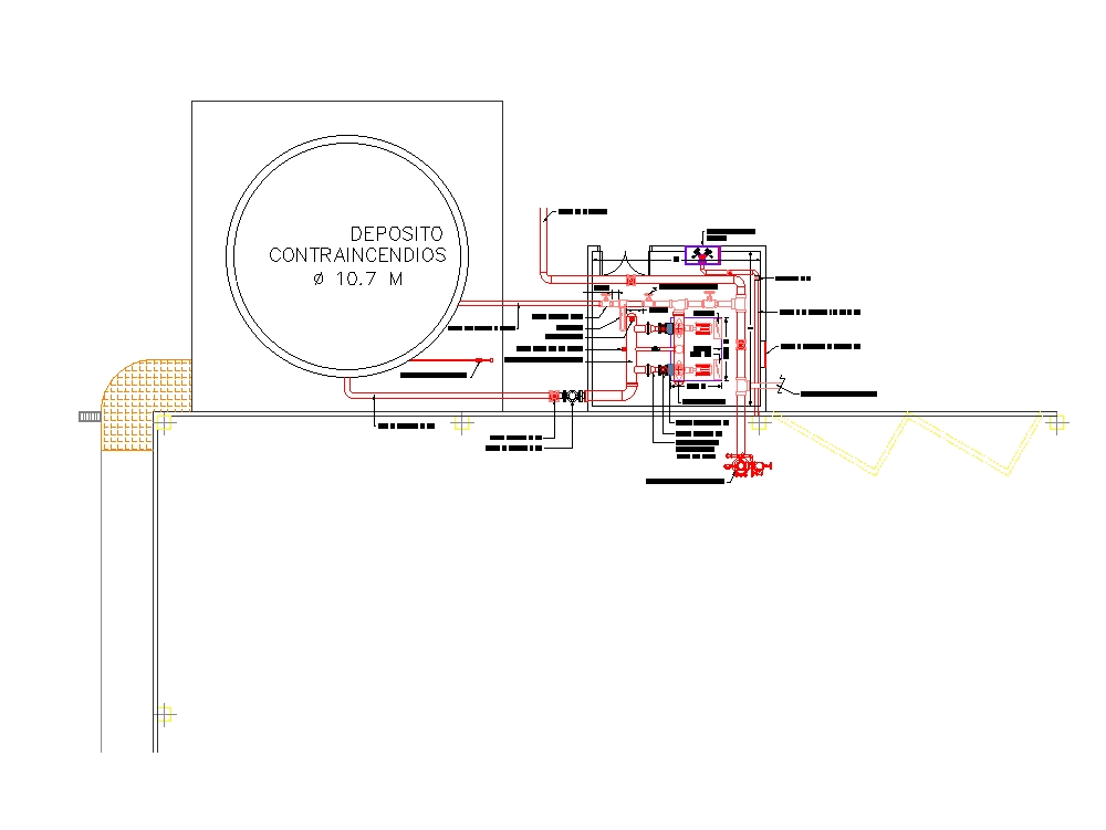 Pump Room Fire Protection In Autocad Cad 96 22 Kb