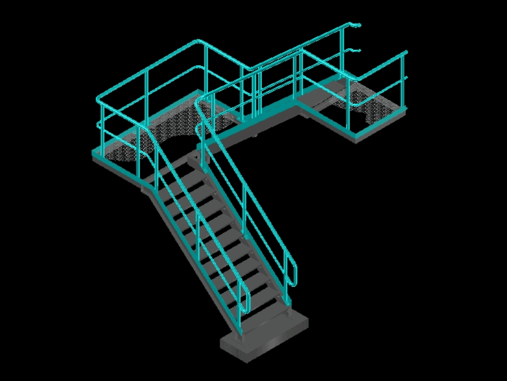 Escalera de acceso en AutoCAD | Descargar CAD (524.08 KB) | Bibliocad