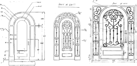 Croquis de diseños de puertas