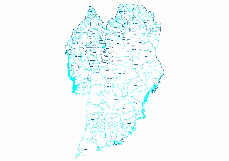Mapa da Hidrologia de Curitiba