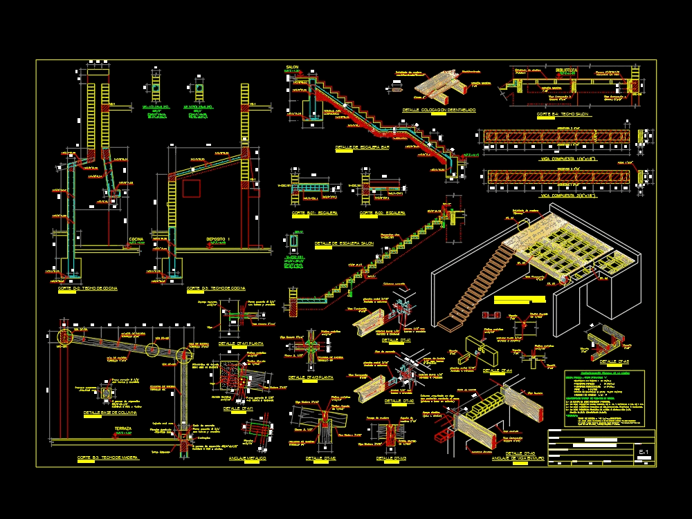 Detalles techo madera en AutoCAD | Descargar CAD (446.22 KB) | Bibliocad