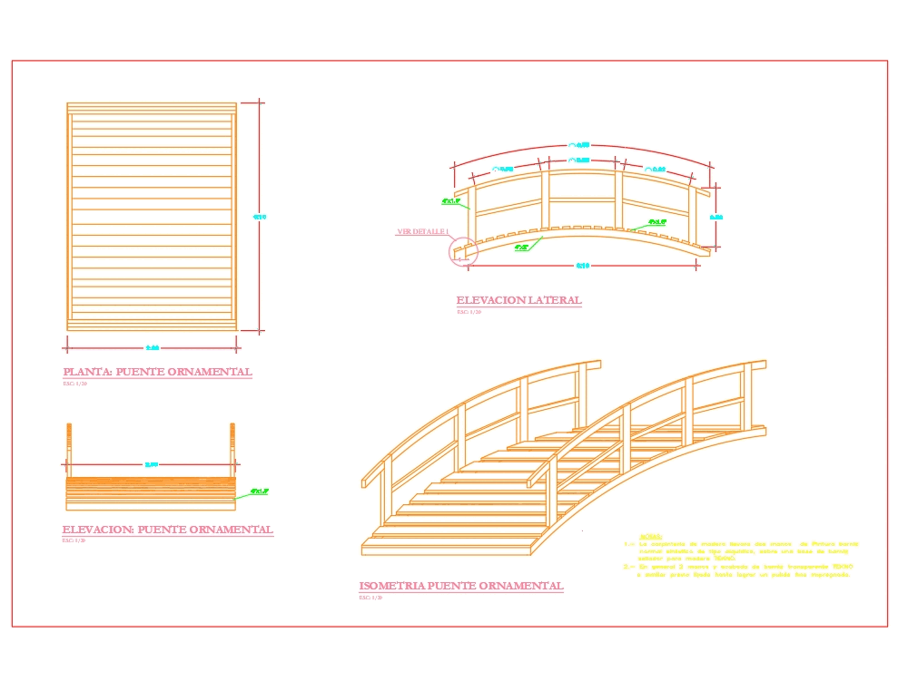 Wooden bridge gangplank in AutoCAD | CAD download (91.4 KB ... electrical plan in revit 