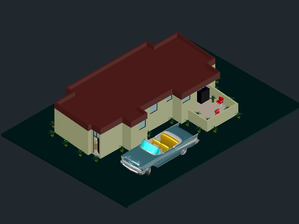 3D-Einfamilienhaus