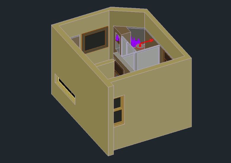 Casa de banho 3D zoneada