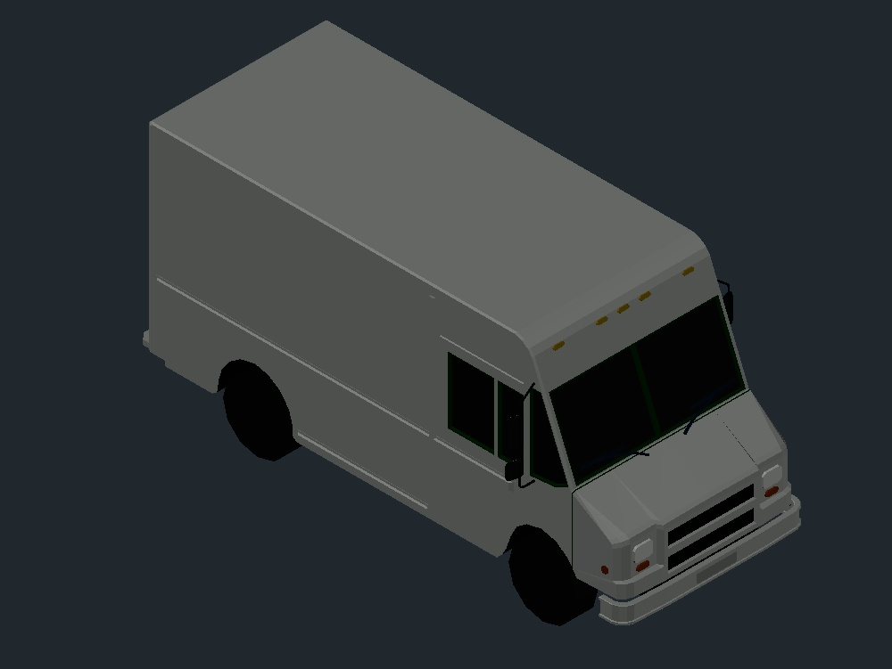 3d medium van vehicle